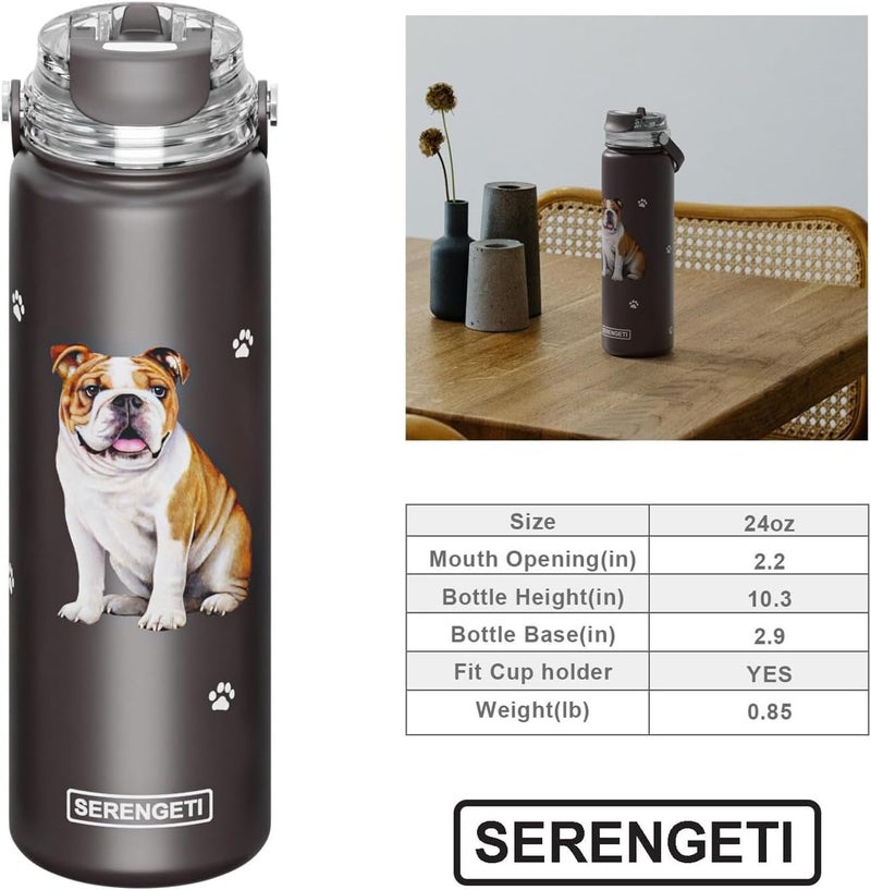ES Pets SERENGETI 24 Oz Water Bottle Stainless Steel with Spill Proof Lid - Double walled Vacuum Insulated water flask - Realistic 3D Print of your favorite dog (Dachshund red) - Image 5